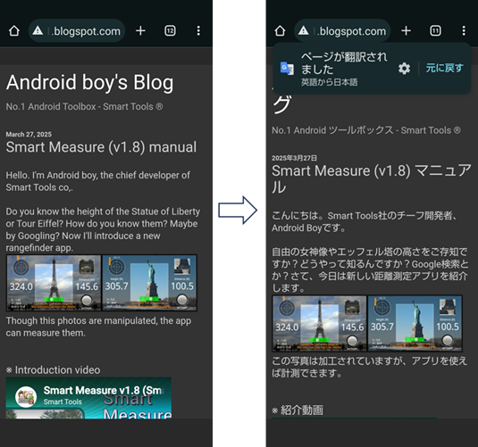 図10　Chromeの翻訳機能
